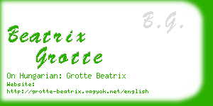 beatrix grotte business card